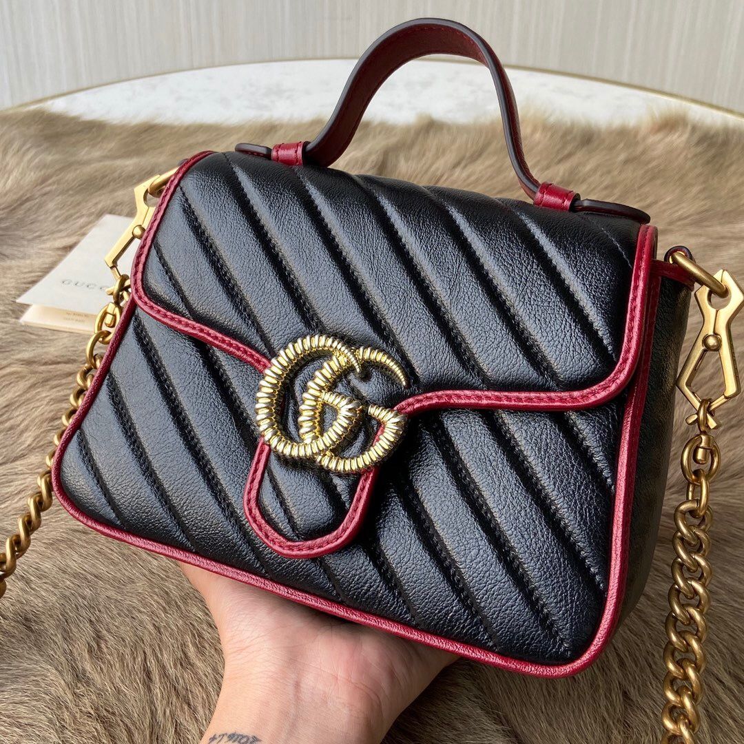 Gucci GG Marmont mini top handle bag 583571 0OLFX 8277