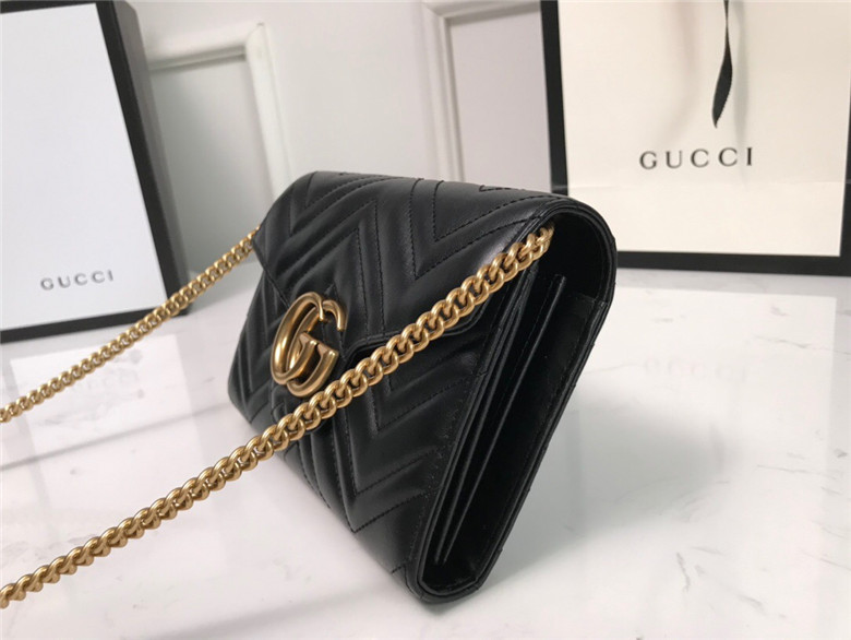 Gucci古驰 474575 GG Marmont系列绗缝迷你手袋