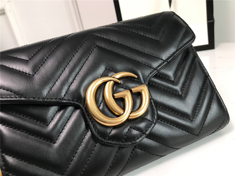 Gucci古驰 474575 GG Marmont系列绗缝迷你手袋