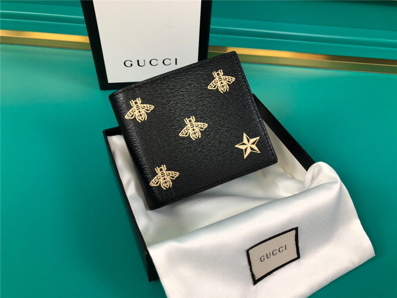 Gucci古驰 495055 蜜蜂星星图案双折钱包