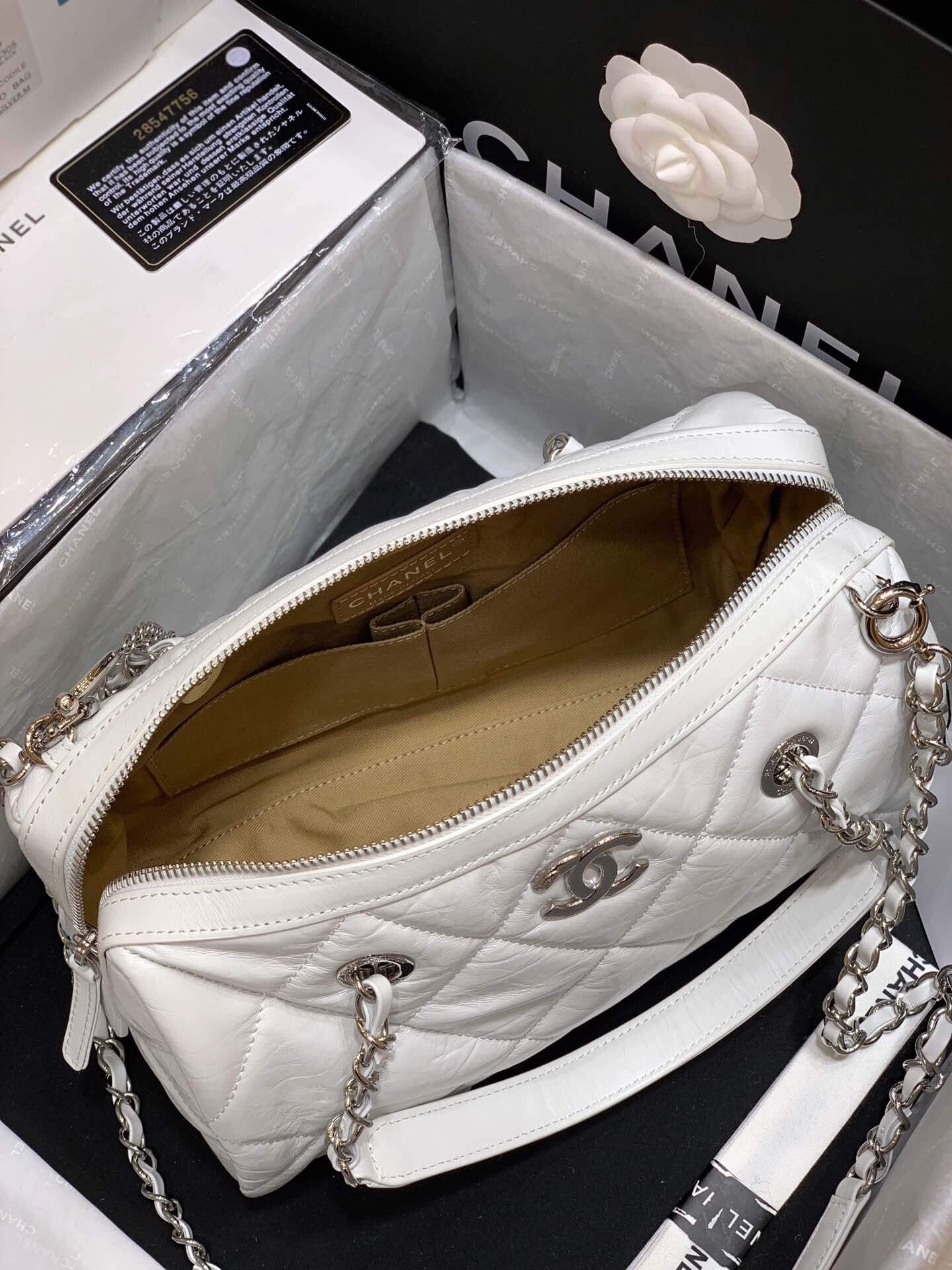 Chanel/香奈儿 AS1321白色 2020新款小号保龄球包