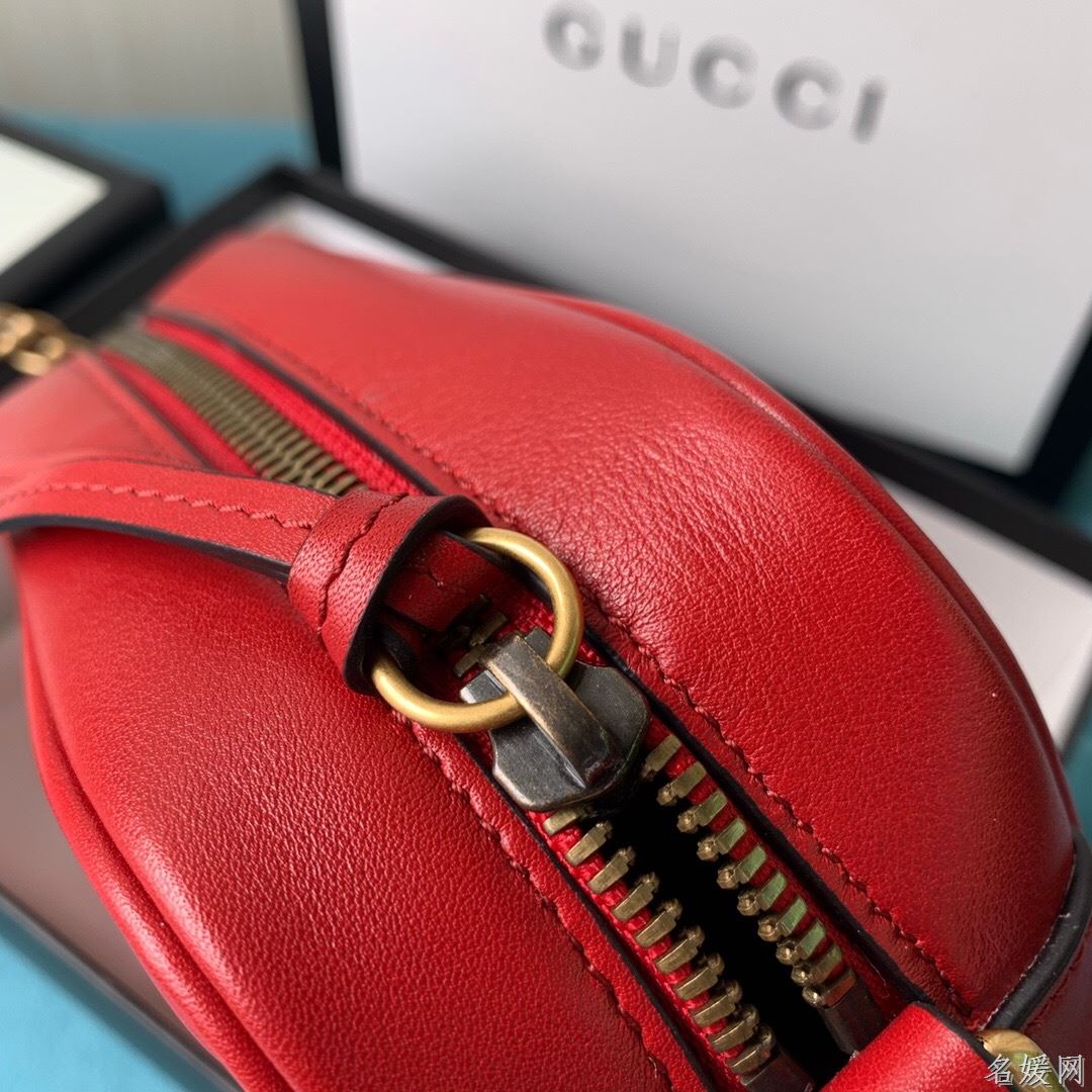 Gucci 448065 双G迷你Marmont绗缝链条古驰斜挎相机包