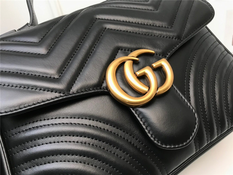 Gucci古驰 498110 GG Marmont系列小号手提包