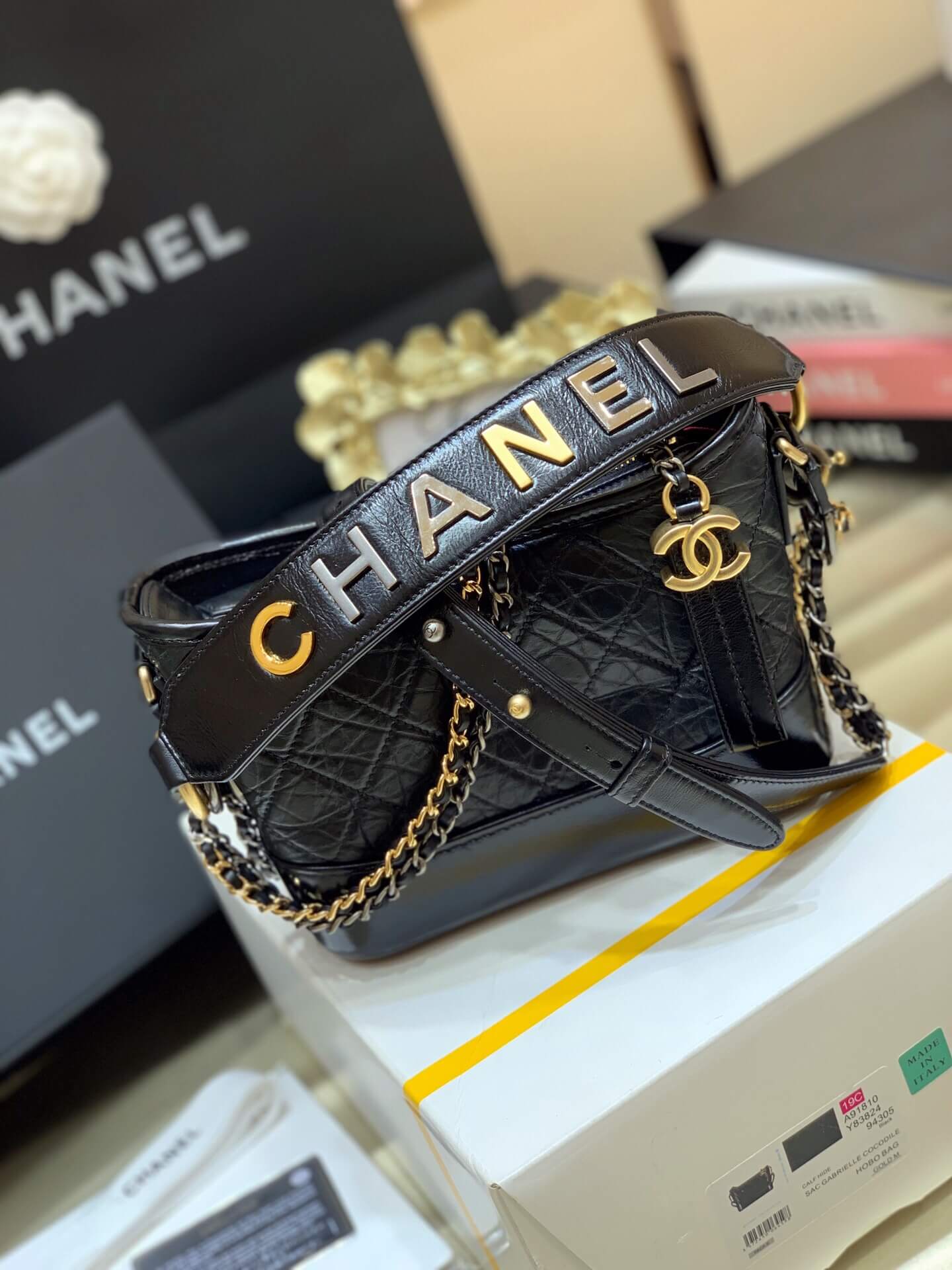 Chanel Gabrielle hobo bag肩带字母流浪包AS0865 AS1582