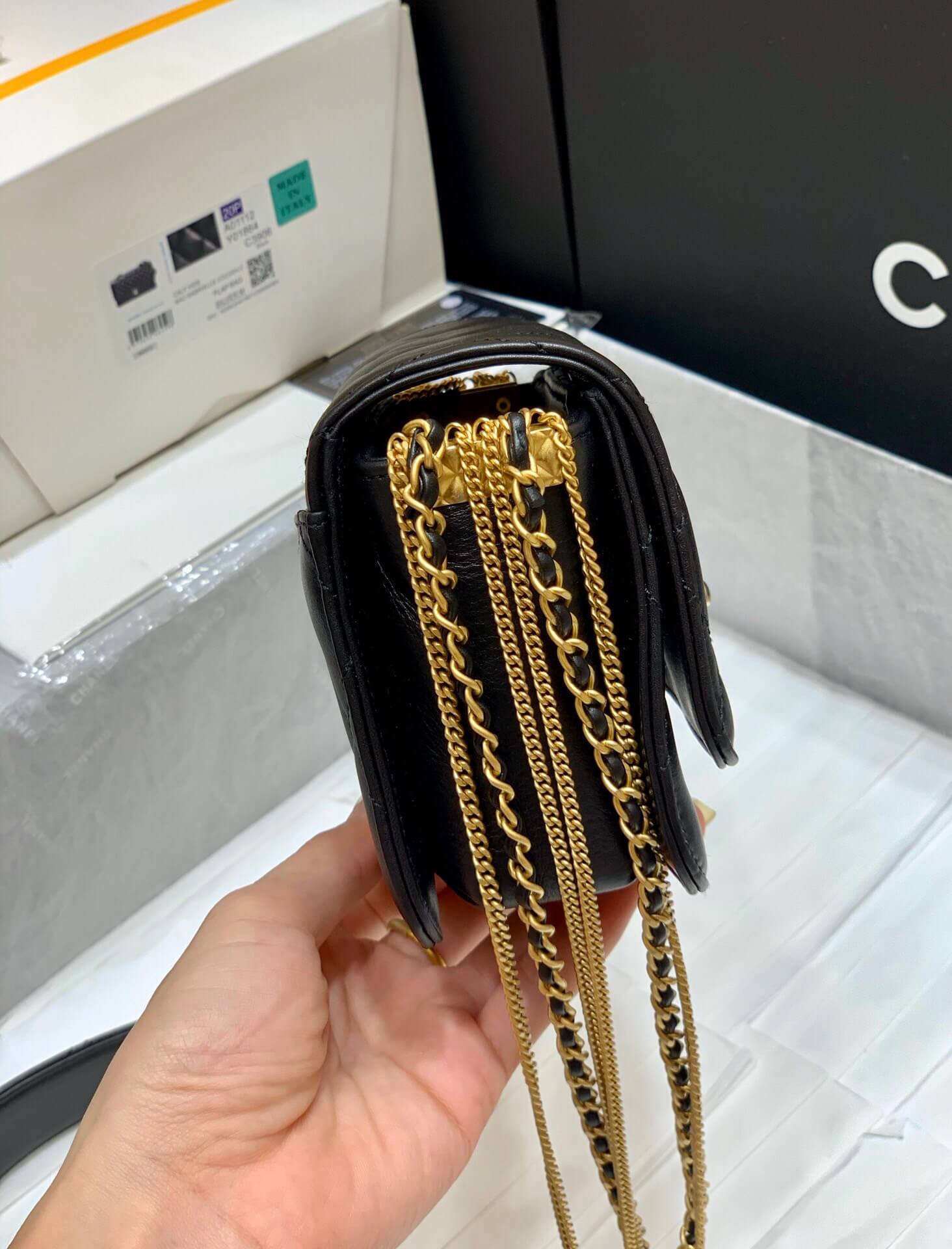 Chanel 2020秋冬限量版链条包 AS2051黑色
