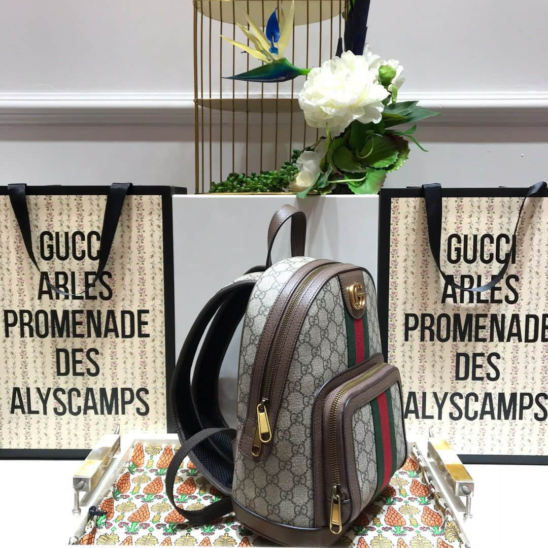 Gucci/古驰 547965 Ophidia Backpack 织带装饰双肩包背包