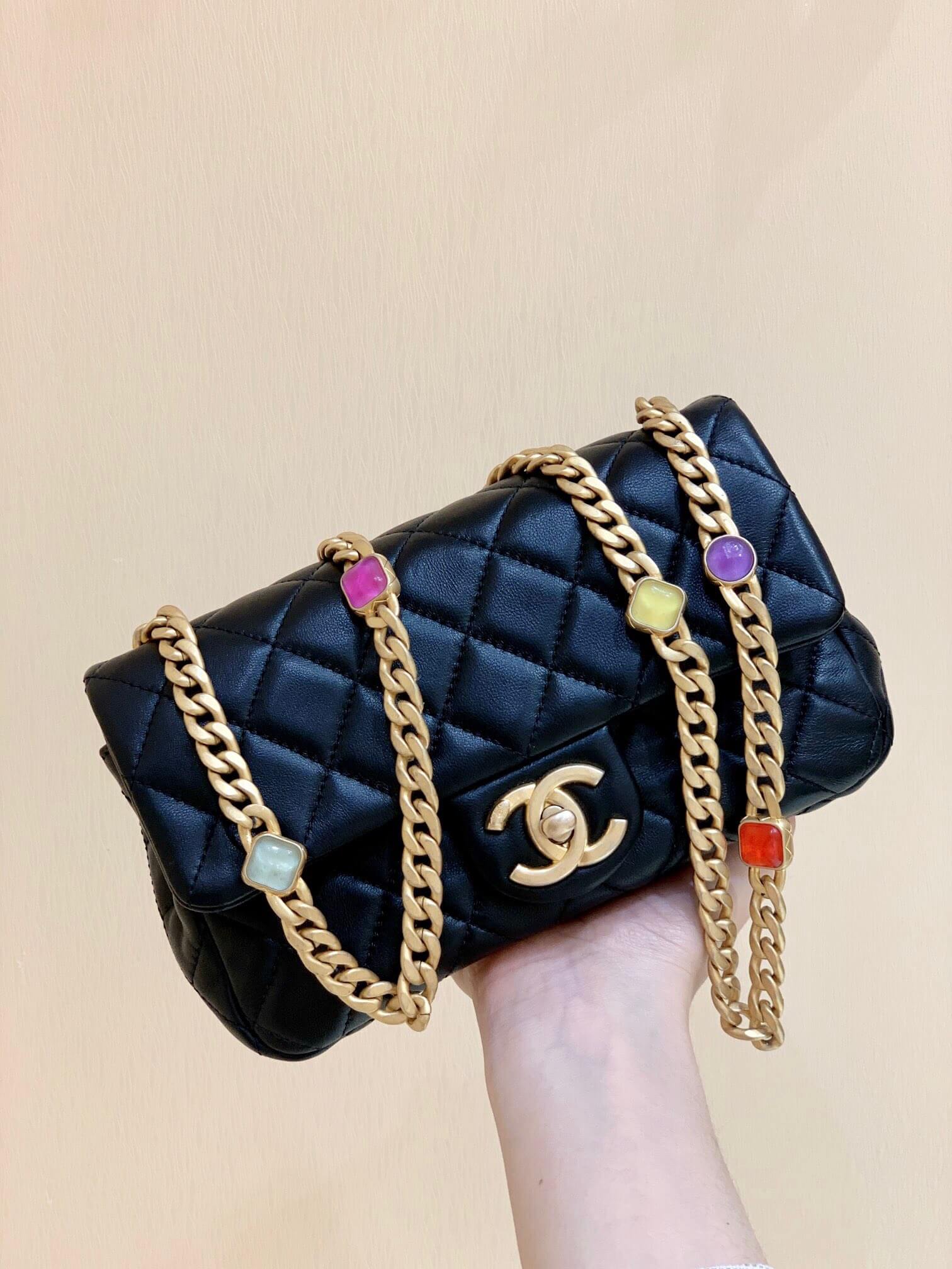 Chanel Classic flap bag CF宝石包 AS2380黑色
