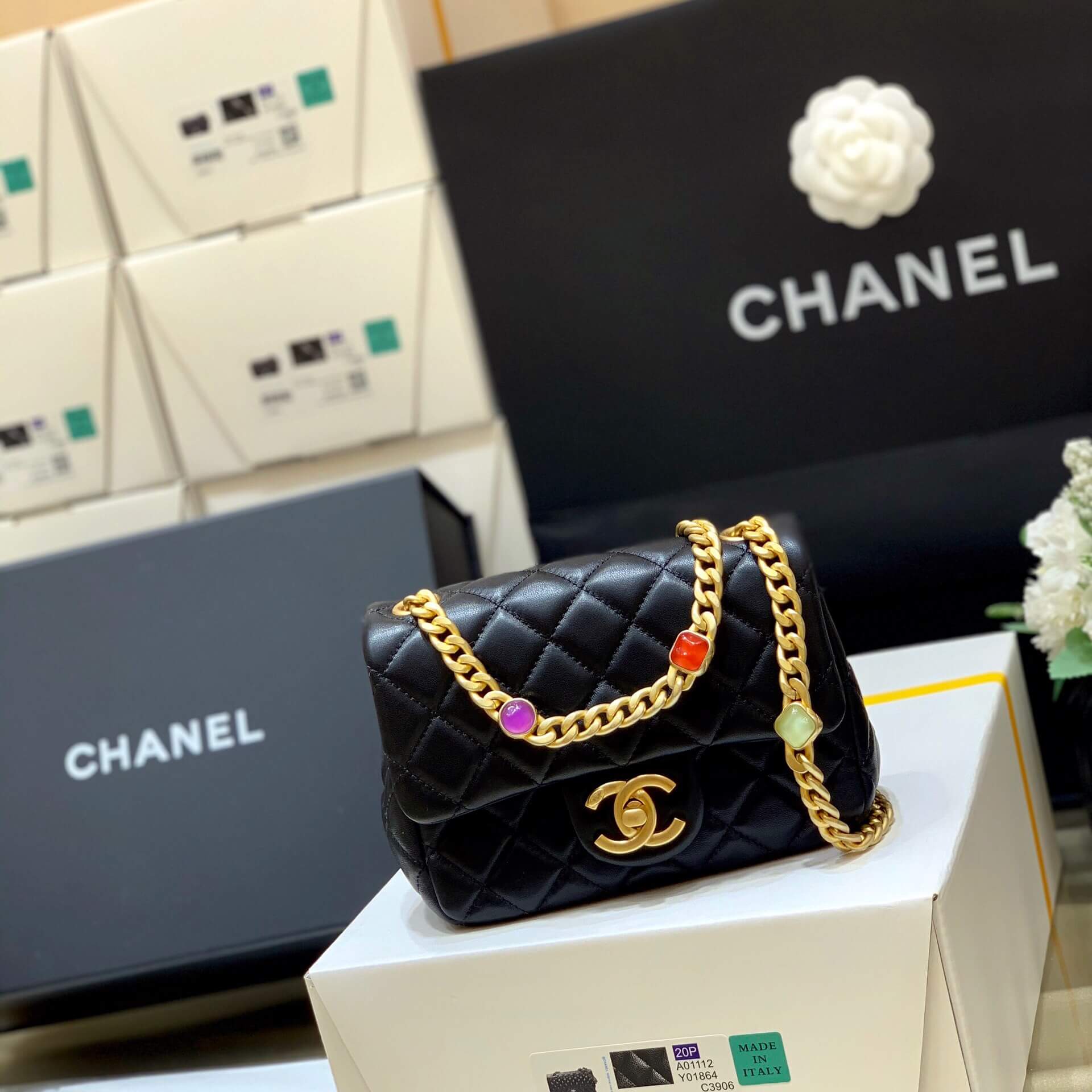 Chanel CF17 Classic flap bag CF宝石包 AS1786黑色