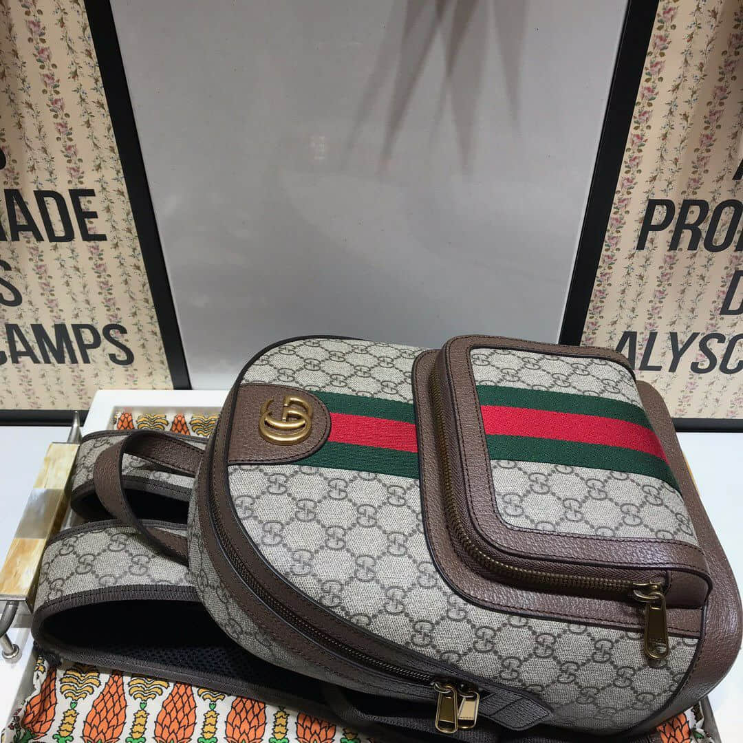Gucci/古驰 547965 Ophidia Backpack 织带装饰双肩包背包