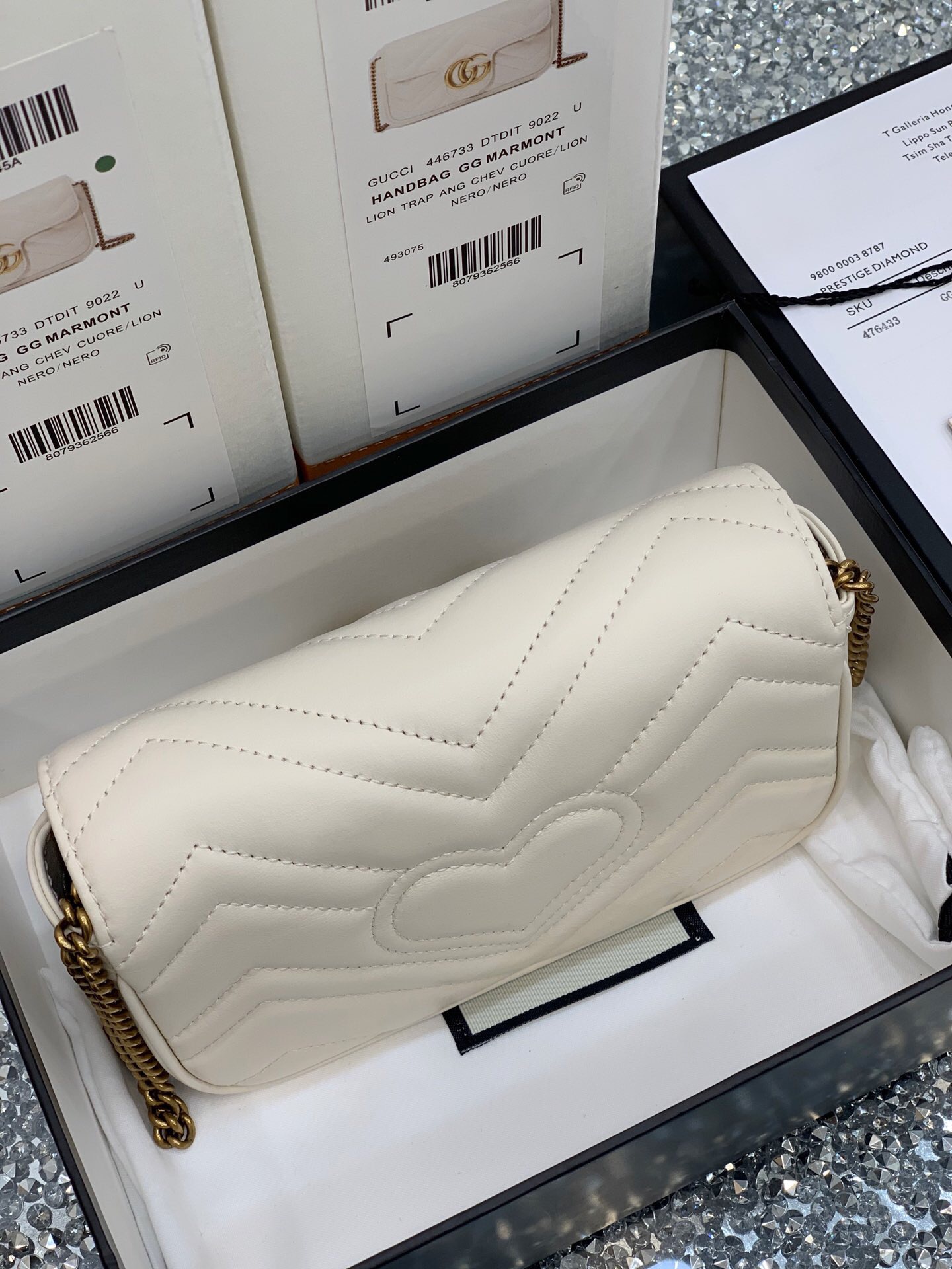 Gucci 476433 GG Marmont系列迷你手袋
