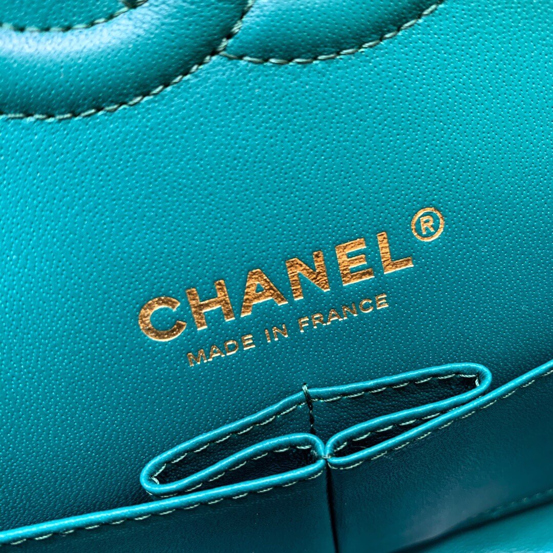 Chanel香奈儿 CF25 Classic flap bag A01112宝石绿牛皮金扣