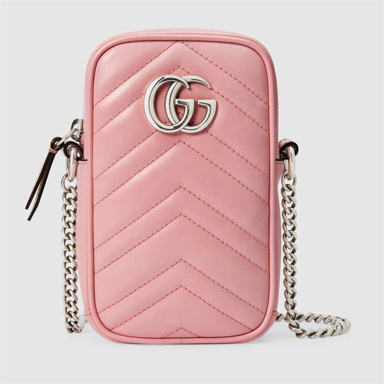 Gucci古驰 598597 DTDCP 5815 淡粉色 GG Marmont系列迷你手袋