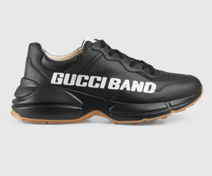 Gucci 599145 黑色 Rhyton系列 饰“Gucci Band” 男士运动鞋