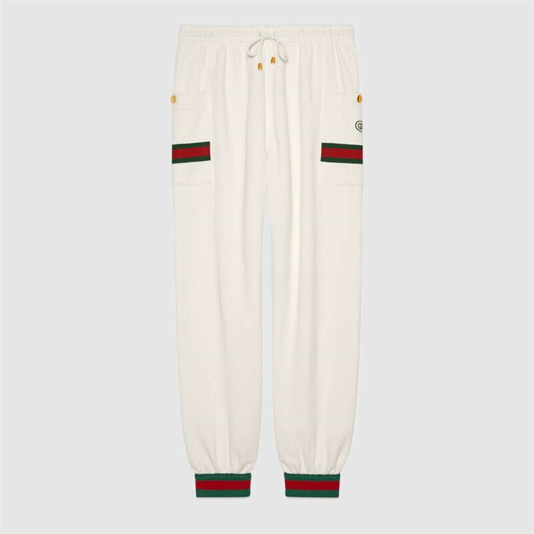 Gucci 625404 XJCOE 9146 饰织带针织慢跑长裤