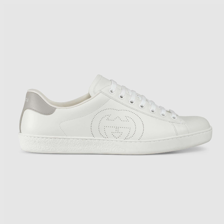 Gucci 599147 白色 Ace系列 男士互扣式双G运动鞋