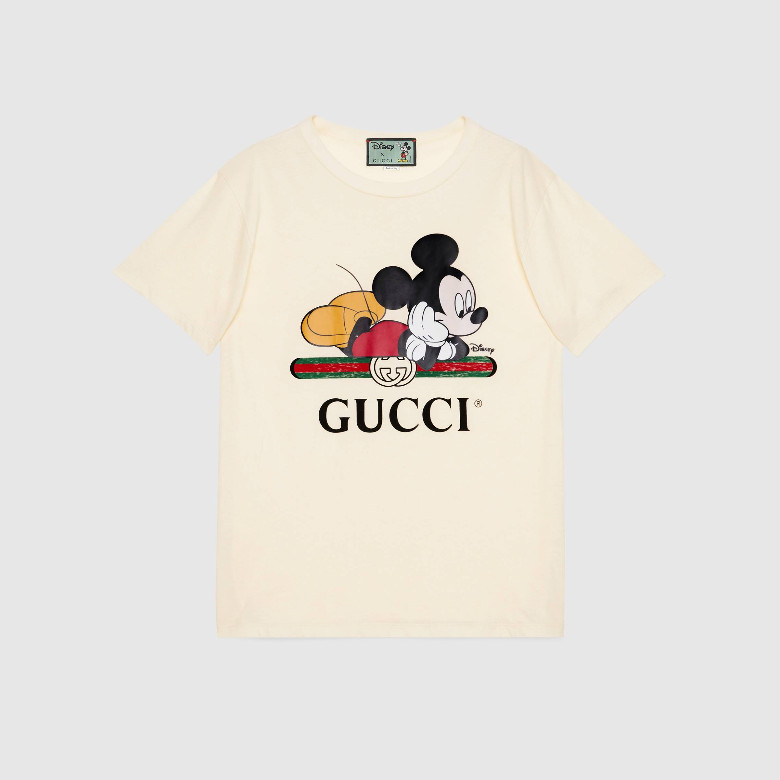 Gucci 492347 白色 Disney x Gucci 超大造型T恤