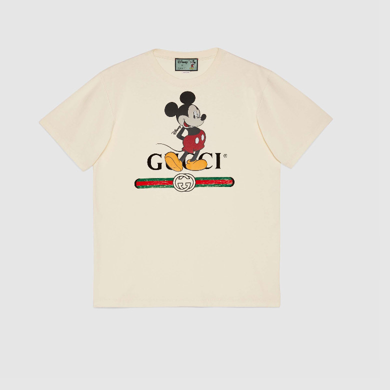 Gucci 565806 白色 Disney x Gucci 超大造型T恤