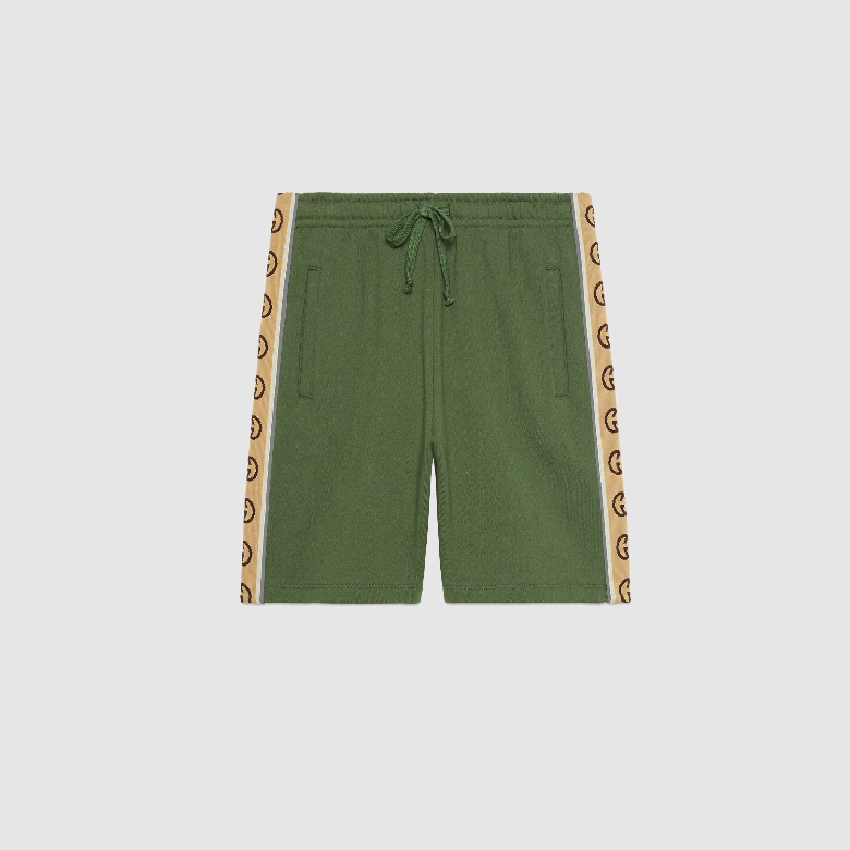 Gucci 630715 绿色 针织棉短裤