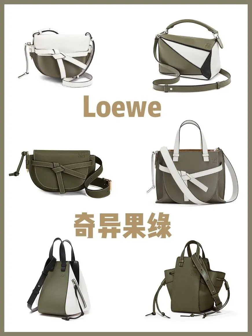 Loewe新款奇异果绿包包合集