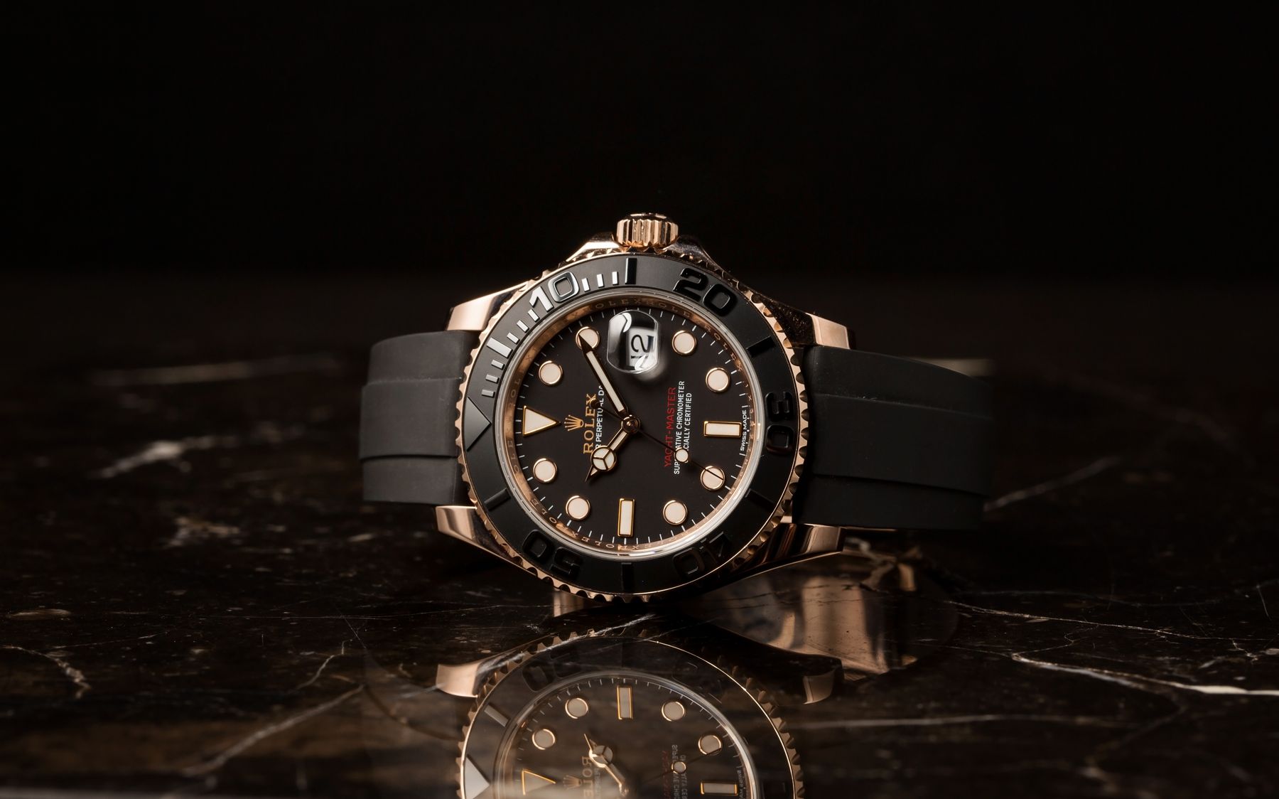 Oysterflex Rolex Watches Yacht-Master 40 Everose Gold 116655 Oysterflex Bracelet