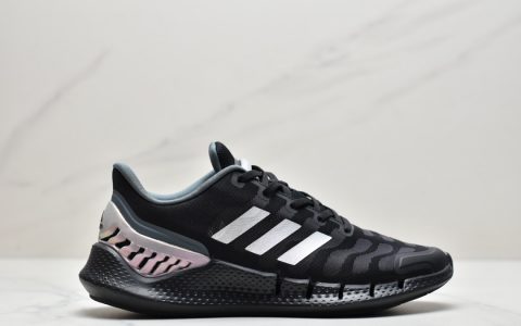 阿迪达斯adidas Climacool 2020 M 清风高弹系列超轻量休闲运动慢跑鞋“黑钛钢灰” 货号：FW1224