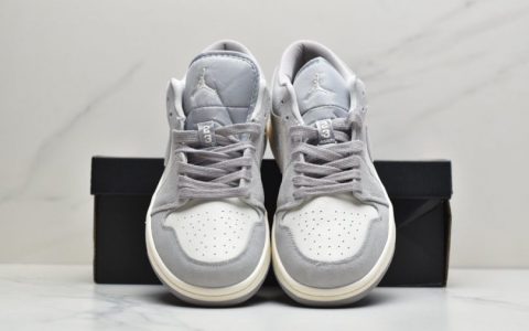 耐克Nike Air Jordan AJ1 Retro Jow Premium”Pale Ivory”“香芋粉紫白灰”AJ1低帮时尚休闲运动板鞋
