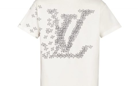 LV 1A5WE4 白色 LV PLANES 印花 T 恤