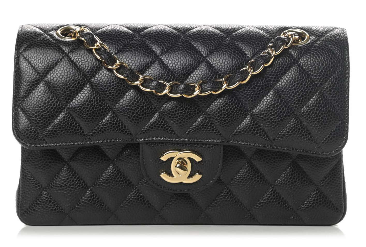 Chanel Small Classic Flap Black Caviar Leather