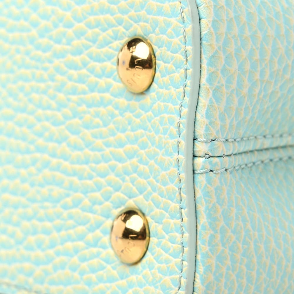 image of authentic louis vuitton hardware feet on a capucines bag by FASHIONPHILE