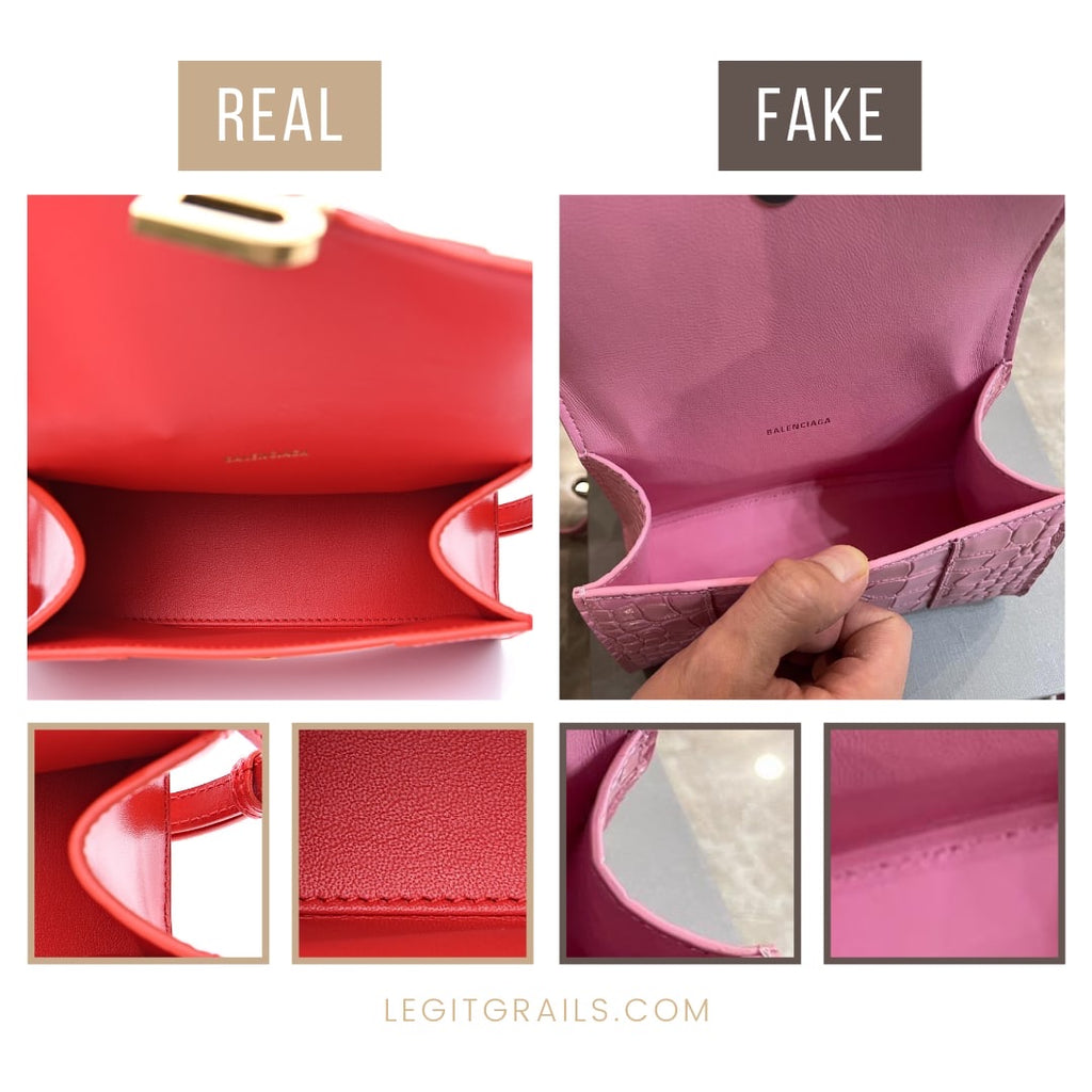 Real Vs Fake Balenciaga Hourglass Bag