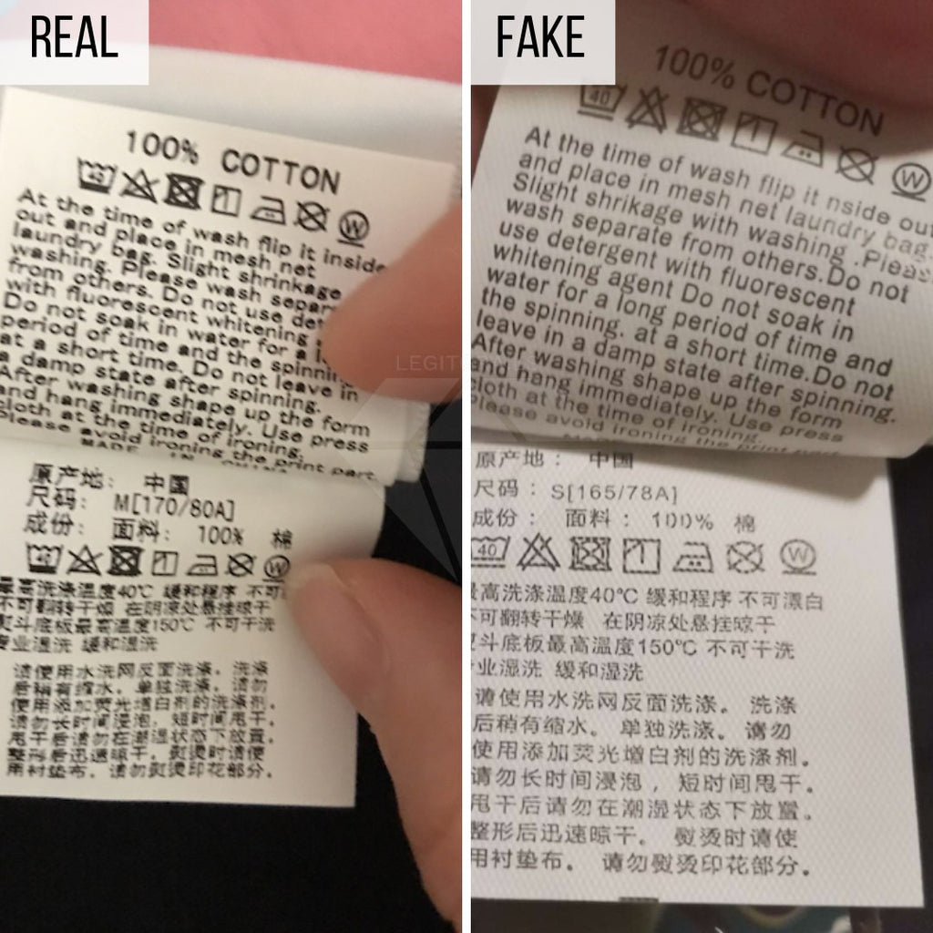 How To Spot a Fake Bape Tee/Bape T-shirt: The Washing Label Method