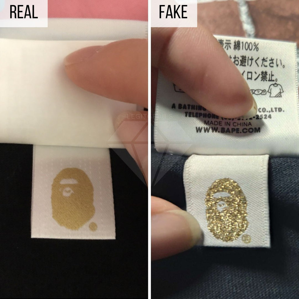 How To Spot a Fake Bape Tee/Bape T-shirt: The Bape Logo Tag Method