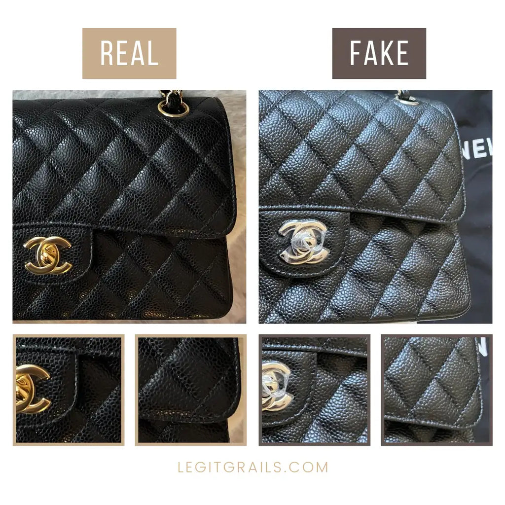 Chanel real vs. fake example