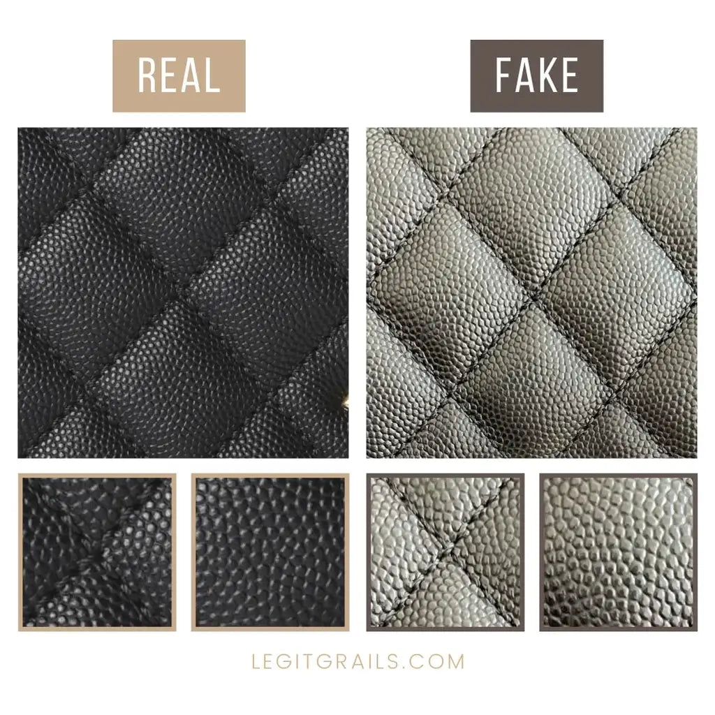 real vs fake examples of Chanel bags