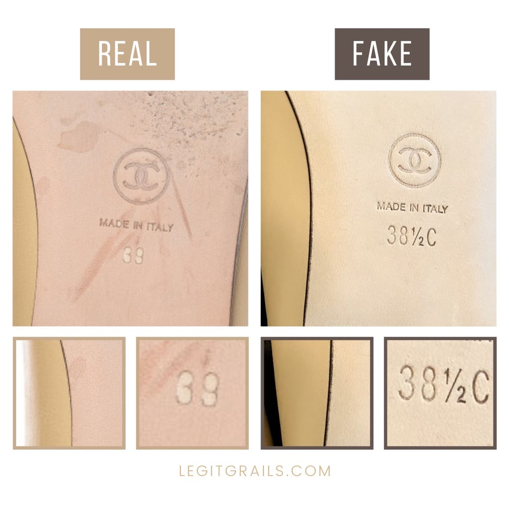 Real Vs Fake Chanel Ballet Flats